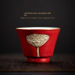 Lotus Auspicious Cup-Palace Wall Red