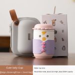 Cute Pet Lady Water Cup ?? Beige Chicken-Gift Box + Travel Bag