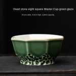 Dried Stone Eight-Faced Master Cup-Green Glass