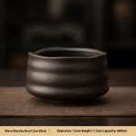 Wave Pattern Matcha Bowl-Zen Black