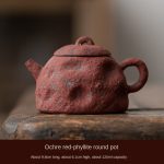 Ochre Red-Phyllite round Pot