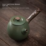 Lotus Leaf Prime Minister Side Handle Pot