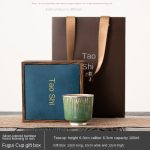 Silver Color Bamboo Forest Listening to Rain Rich Cup Gift Box