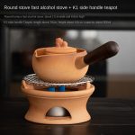 round Furnace Fast Alcohol Stove + K1 Side Handle Teapot