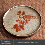 Ice Flower Glaze Chrysanthemum Coaster