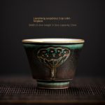 Lotus Auspicious Cup-Brightening Glaze