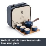 Xiaokang Travel Tea Set Suit-Blue Sand Glaze