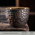 Hammered Pattern Cup (Gilding Iron Glaze)