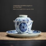 Yongle Blue and White-Interlock Branch Lotus-Gaiwan