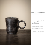 Stoneware Straight Mouth Coffee Cup-Reef Black