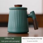 Plain Line Office Cup (Dark Green) Safe Packaging