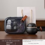 Cute Cat Tea Coffee Color Cup-Travel Pack (Zen Style Black)