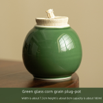 Green Glass Corn Grain Plug-Pot