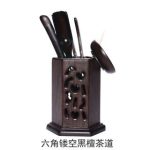 Hexagonal Hollow Ebony Tea Ceremony